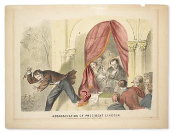 (LINCOLN, ABRAHAM--PRINTS.) Group of 3 lithographs relating to the Lincoln assassination.